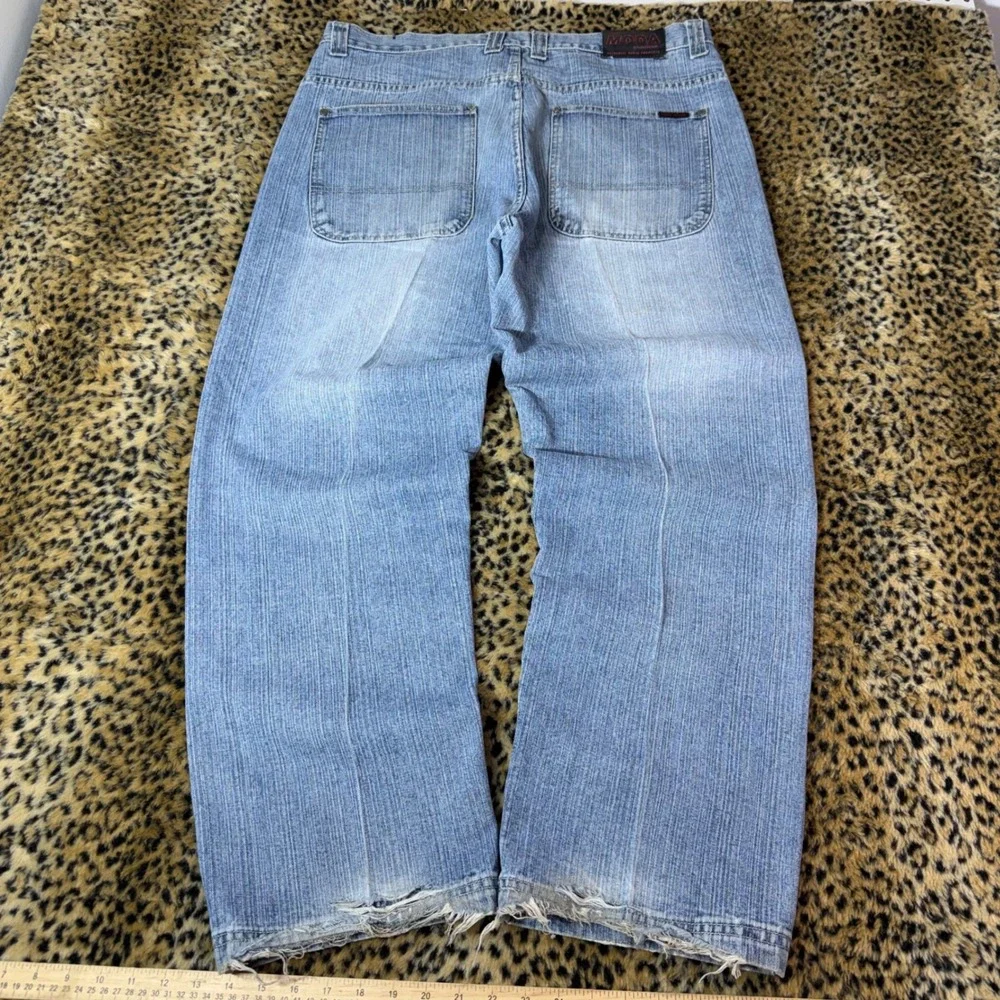2000s Y2K Skater Baggy Moda Blue Jeans Size 40x34